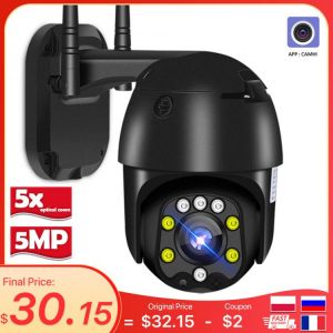 IP Camera 5MP 1080P HD 5X Zoom Security PTZ Speed Dome WIFI Camera Wireless Wired Surveillance Outdoor CCTV Support Onvif Camhi