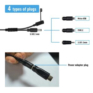Network Home Recommendations אביזרי אמבטיה 4w פאנל סולארי 3 ב 1 dc/micro usb/typec פלט 5v 6v 9v 12v סוללה נטענת 18650 למצלמת אבטחה חיצונית