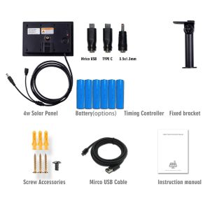 Network Home Recommendations אביזרי אמבטיה 4w פאנל סולארי 3 ב 1 dc/micro usb/typec פלט 5v 6v 9v 12v סוללה נטענת 18650 למצלמת אבטחה חיצונית