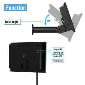 Network Home Recommendations אביזרי אמבטיה 4w פאנל סולארי 3 ב 1 dc/micro usb/typec פלט 5v 6v 9v 12v סוללה נטענת 18650 למצלמת אבטחה חיצונית